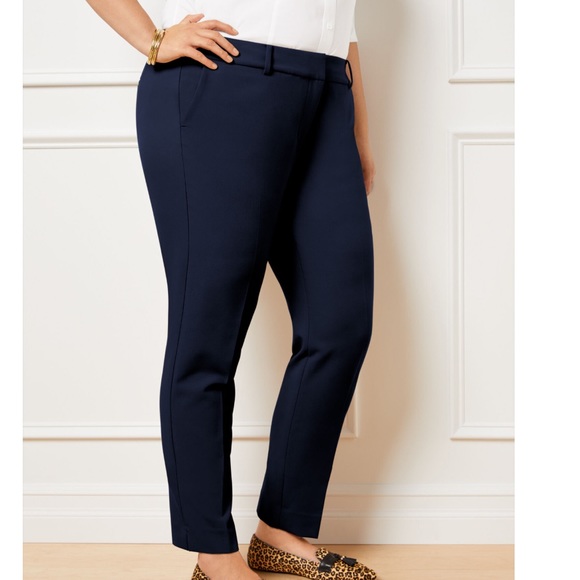 Talbots Pants - NWT Talbots Slimming Hampshire Navy Crop Ankle Pants Size 20W • Measurements•